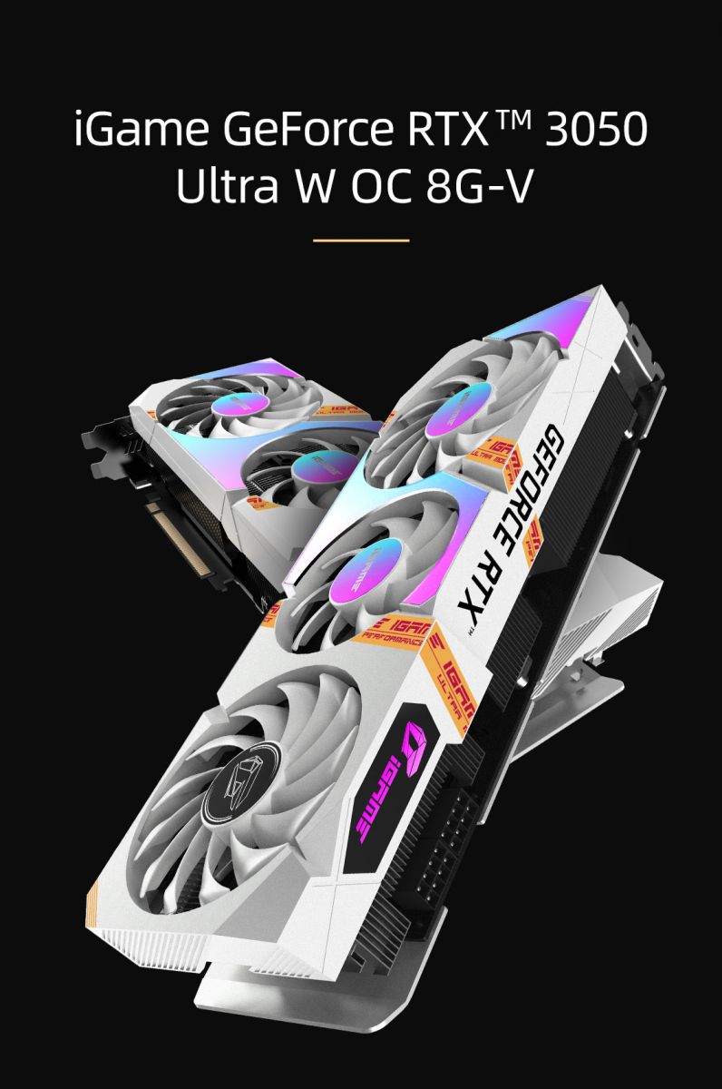 VGA Colorful iGame GeForce RTX 3050 Ultra W OC 8G - 3 Fan